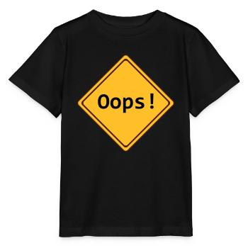 error, oops!, anpassbar - Stanley/Stella Kinder T-Shirt MINI CREATOR  - Schwarz - Vorne - Mikhail (115cm)