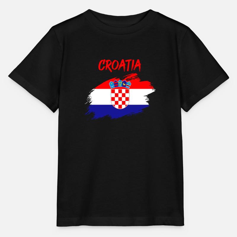Croatie drapeau drapeau croate drapeau - T-shirt bio MINI CREATOR Stanley/Stella Enfant - noir