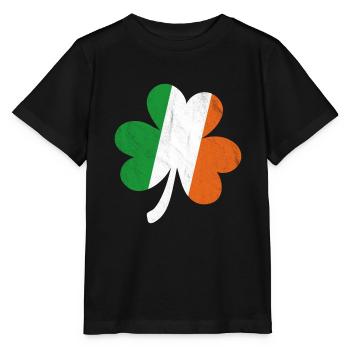 Shamrock Irish Flag - Stanley/Stella MINI CREATOR Kids’ T-Shirt - black - Front - Mikhail (115cm)