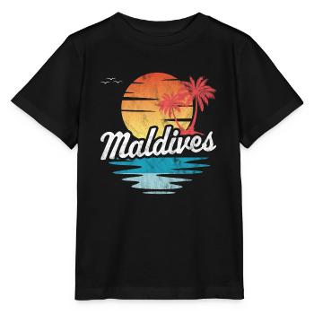 Malediven - Stanley/Stella Kinder T-Shirt MINI CREATOR  - Schwarz - Vorne - Mikhail (115cm)