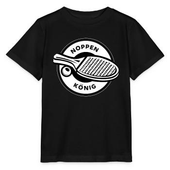 Noppen König Tischtennis Schlaeger Materialspieler - Stanley/Stella Kinder T-Shirt MINI CREATOR  - Schwarz - Vorne - Mikhail (115cm)