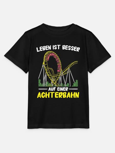 Achterbahn Freizeitpark Roller Coaster - Stanley/Stella Kinder T-Shirt MINI CREATOR - Schwarz