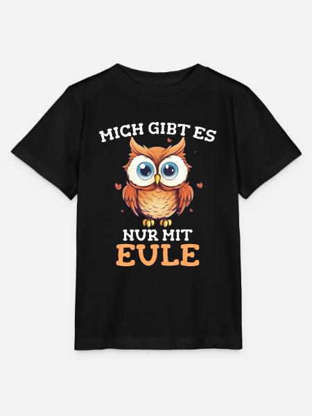 Nachteule Eule Eulen Vogel - Stanley/Stella Kinder T-Shirt MINI CREATOR  - Schwarz