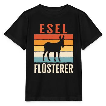 Esel Eselchen Maultier Muli - Stanley/Stella Kinder T-Shirt MINI CREATOR  - Schwarz - Vorne - Mikhail (115cm)