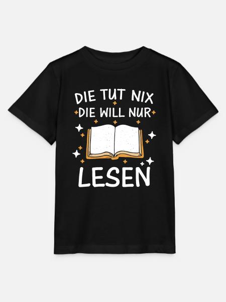 Buch Lesen Bücher Buch Nerd Bücherwurm - Stanley/Stella Kinder T-Shirt MINI CREATOR - Schwarz