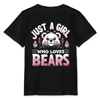 Bear, Grizzly Bear, Brown Bear, Bears - Stanley/Stella MINI CREATOR Kids’ T-Shirt - black - Front - Mikhail (115cm)