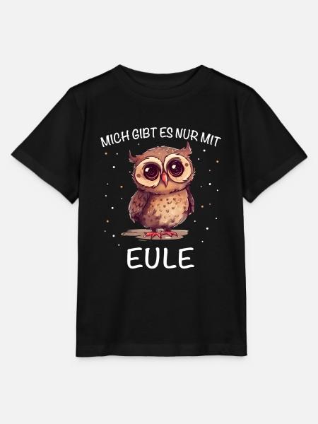 Nachteule Eule Eulen Vogel - Stanley/Stella Kinder T-Shirt MINI CREATOR - Schwarz