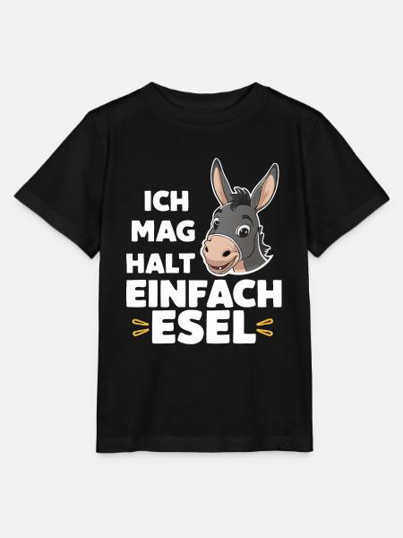 Esel Eselchen Maultier Muli - Stanley/Stella Kinder T-Shirt MINI CREATOR - Schwarz