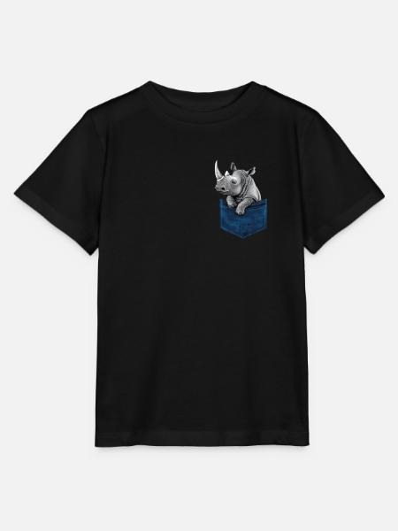 Nashorn Rhinozeros - Stanley/Stella Kinder T-Shirt MINI CREATOR - Schwarz