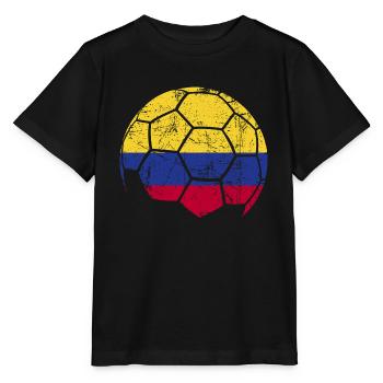 Colombia Soccer Ball Fußball - Stanley/Stella Kinder T-Shirt MINI CREATOR  - Schwarz - Vorne - Mikhail (115cm)