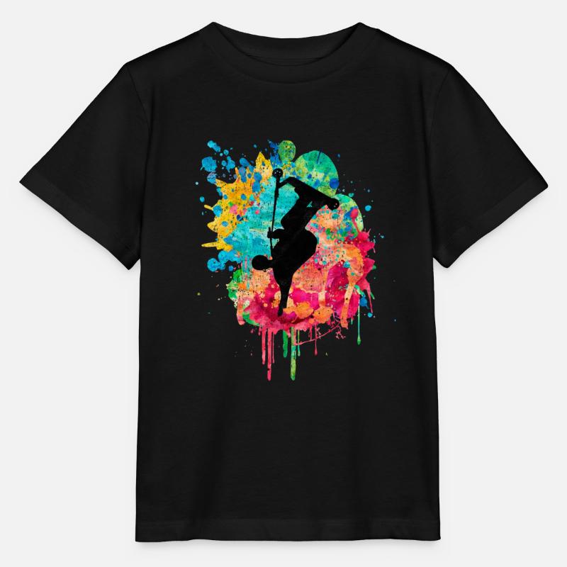 stuntscooter kickscooter scooter kick scooter eroller - Stanley/Stella MINI CREATOR Kids’ T-Shirt - black