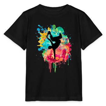 Breakdance Bboy Bgirl HipHop - Stanley/Stella MINI CREATOR Kids’ T-Shirt - black - Front - Mikhail (115cm)