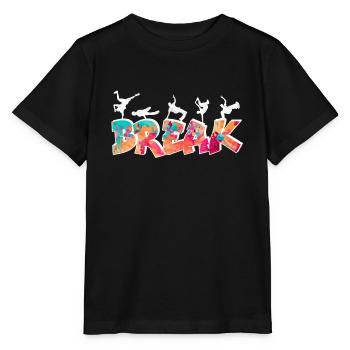 Breakdance Bboy Bgirl HipHop - Stanley/Stella MINI CREATOR Kids’ T-Shirt - black - Front - Mikhail (115cm)