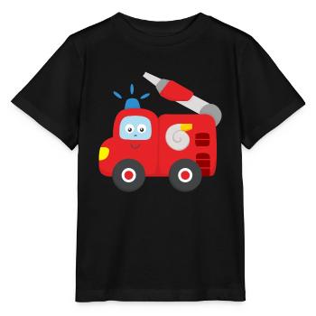 Camion de pompiers Bébé Enfant Enfant - T-shirt bio MINI CREATOR Stanley/Stella Enfant - noir - Devant - Mikhail (115cm)