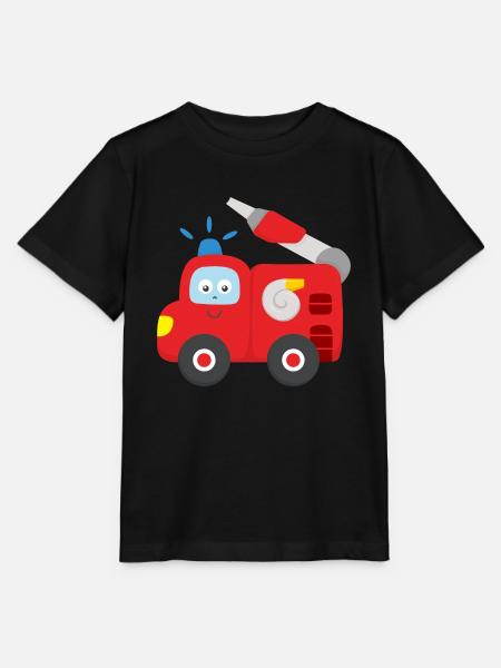 Fire truck baby child toddler - Stanley/Stella MINI CREATOR Kids’ T-Shirt - black
