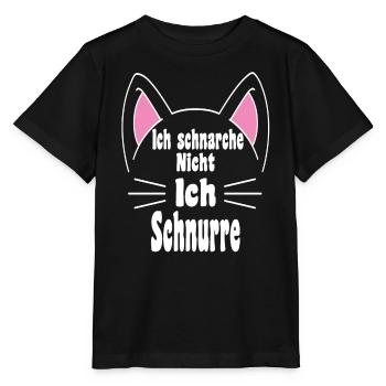 Ich Schnarche Nicht Ich Schnurre | Schlaf Motiv - Stanley/Stella Kinder T-Shirt MINI CREATOR  - Schwarz - Vorne - Mikhail (115cm)