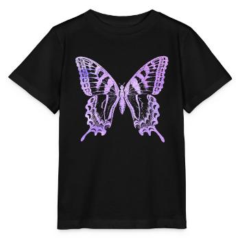 Aquarell Schmetterling - Stanley/Stella Kinder T-Shirt MINI CREATOR  - Schwarz - Vorne - Mikhail (115cm)