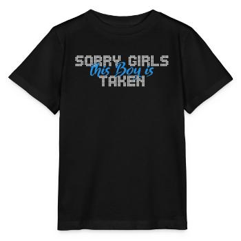 This boy is taken - Stanley/Stella MINI CREATOR Kids’ T-Shirt - black - Front - Mikhail (115cm)