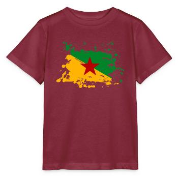Französisch Guyana - Stanley/Stella Kinder T-Shirt MINI CREATOR  - Burgunderrot - Vorne - Kain (125cm)