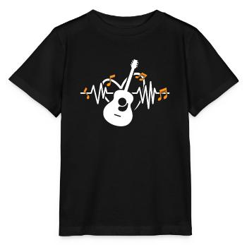 Akustische Gitarre Gitarrist Gitarristin - Stanley/Stella Kinder T-Shirt MINI CREATOR  - Schwarz - Vorne - Mikhail (115cm)