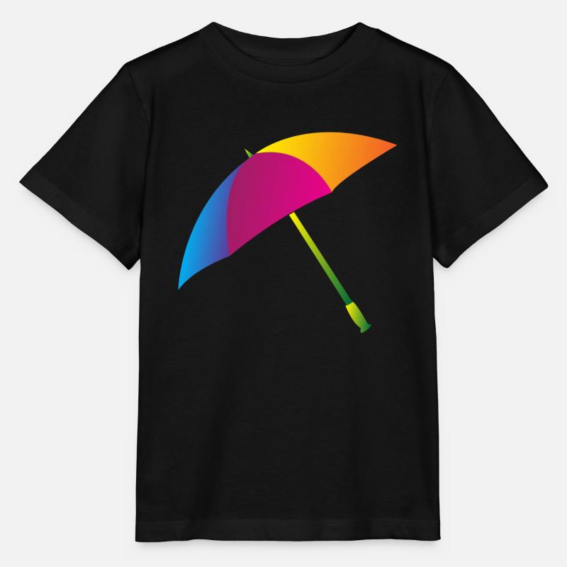 Regenbogen Regenschirm - Stanley/Stella Kinder T-Shirt MINI CREATOR - Schwarz
