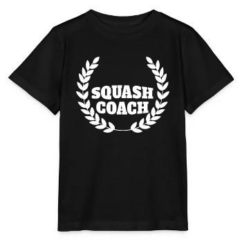 Squash Coach Team Idée cadeau de l’association - T-shirt bio MINI CREATOR Stanley/Stella Enfant - noir - Devant - Mikhail (115cm)