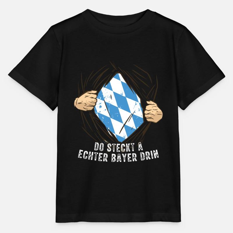 Echter Bayer - Stanley/Stella Kinder T-Shirt MINI CREATOR  - Schwarz