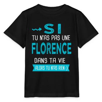 Florence Si tu n as pas une florence - T-shirt bio MINI CREATOR Stanley/Stella Enfant - noir - Devant - Mikhail (115cm)