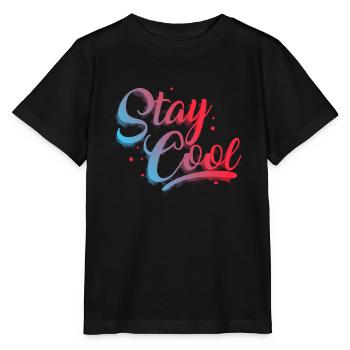 reste detendu - T-shirt bio MINI CREATOR Stanley/Stella Enfant - noir - Devant - Mikhail (115cm)