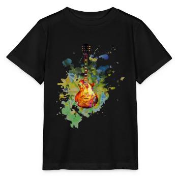 Guitar Electric Guitar Amplifier Les Paul Gift - Stanley/Stella MINI CREATOR Kids’ T-Shirt - black - Front - Mikhail (115cm)