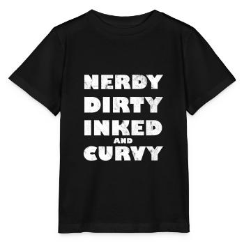 Nerdy Dirty Inked And Curvy - Stanley/Stella Kinder T-Shirt MINI CREATOR  - Schwarz - Vorne - Mikhail (115cm)