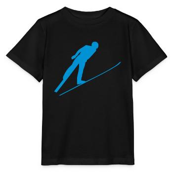 saut ski combine nordique silhouette 1 - T-shirt bio MINI CREATOR Stanley/Stella Enfant - noir - Devant - Mikhail (115cm)