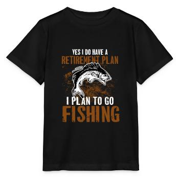 Cadeau du pêcheur à la canne à pêche - T-shirt bio MINI CREATOR Stanley/Stella Enfant - noir - Devant - Mikhail (115cm)