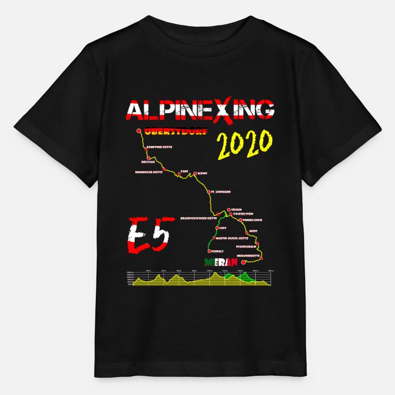 E5 Oberstdorf Meran 2020 - Stanley/Stella Kinder T-Shirt MINI CREATOR  - Schwarz