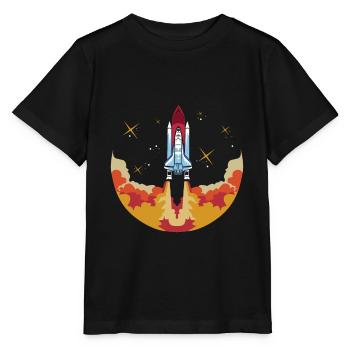 Astronaute de lancement de la navette spatiale - T-shirt bio MINI CREATOR Stanley/Stella Enfant - noir - Devant - Mikhail (115cm)