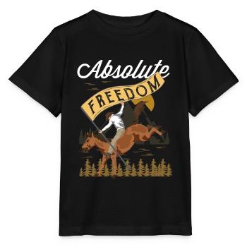 Cowboy - Stanley/Stella Kinder T-Shirt MINI CREATOR  - Schwarz - Vorne - Mikhail (115cm)