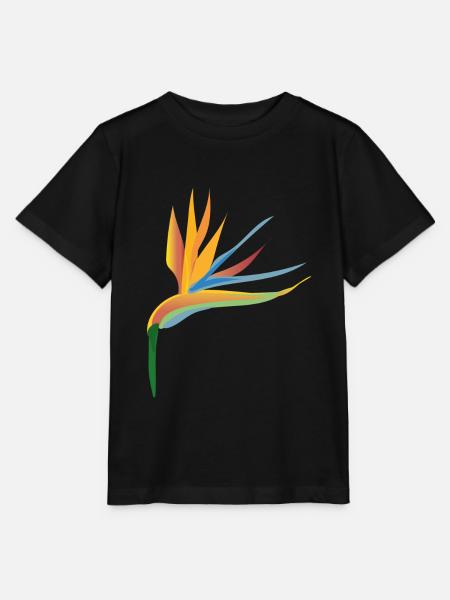 Tropische Strelizie, Illustration - Stanley/Stella Kinder T-Shirt MINI CREATOR - Schwarz