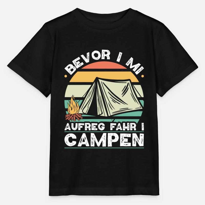 Bevor I Mi Aufreg Bayrisch Dialekt Campen Camper - Stanley/Stella Kinder T-Shirt MINI CREATOR  - Schwarz