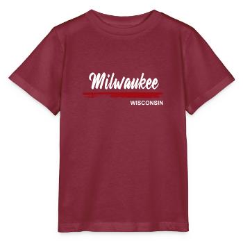 Milwaukee Wisconsin - Stanley/Stella Kinder T-Shirt MINI CREATOR  - Burgunderrot - Vorne - Kain (125cm)