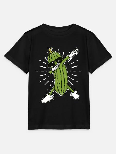 Tupfgurke Gurke Tupfer Gemüse Liebhaber Vegan - Stanley/Stella T-shirt MINI CREATOR til børn - sort