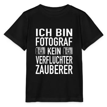 Fotograf Zauberer Fotografie Spiegelreflexkamera - Stanley/Stella Kinder T-Shirt MINI CREATOR  - Schwarz - Vorne - Mikhail (115cm)