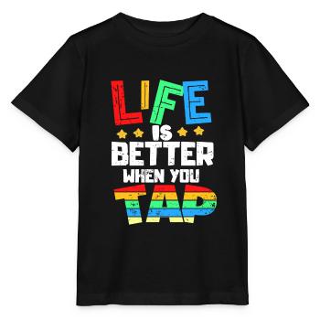 Tap, dance, tap-dance - Stanley/Stella MINI CREATOR Kids’ T-Shirt - black - Front - Mikhail (115cm)