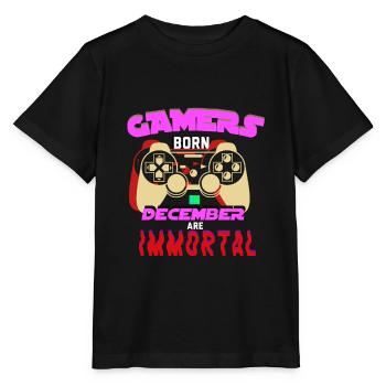gamer gift idea gambler player gift - Stanley/Stella MINI CREATOR Kids’ T-Shirt - black - Front - Mikhail (115cm)