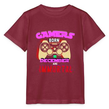 gamer cadeau idée de jeu joueur cadeau - T-shirt bio MINI CREATOR Stanley/Stella Enfant - bordeaux - Devant - Kain (125cm)