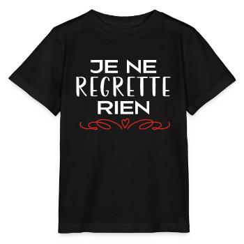 Je ne regrette rien - T-shirt bio MINI CREATOR Stanley/Stella Enfant - noir - Devant - Mikhail (115cm)