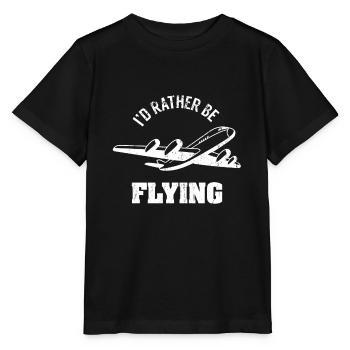 Ich würde eher T-Shirt, Pilot Airplane Shirt fliegen - Stanley/Stella Kinder T-Shirt MINI CREATOR  - Schwarz - Vorne - Mikhail (115cm)