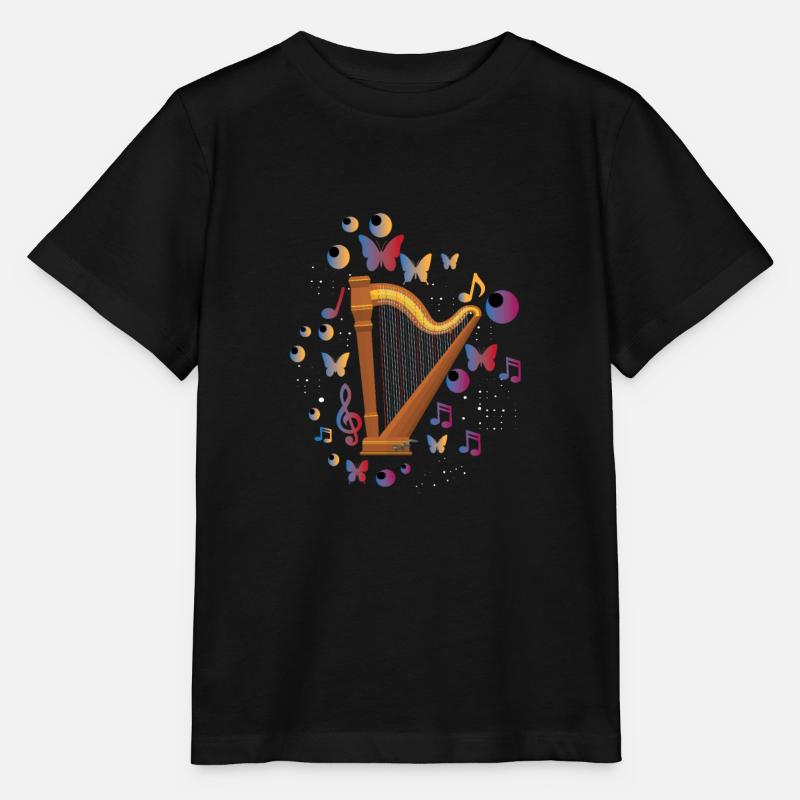 Cadeau de harpe - T-shirt bio MINI CREATOR Stanley/Stella Enfant - noir