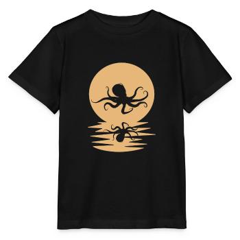 Oktopus - Stanley/Stella Kinder T-Shirt MINI CREATOR  - Schwarz - Vorne - Mikhail (115cm)