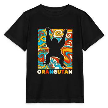 Orang-outan - T-shirt bio MINI CREATOR Stanley/Stella Enfant - noir - Devant - Mikhail (115cm)