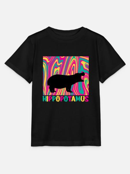 Nilpferd Geschenk - Stanley/Stella Kinder T-Shirt MINI CREATOR  - Schwarz